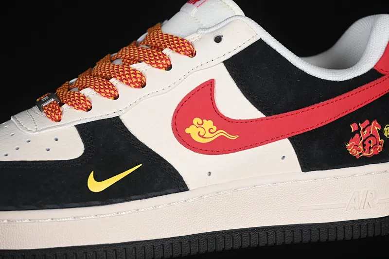 All Categories Nk Air Force 1 Air Force Series Nk Air Force 1 Low Air Force Low Nike Air Force 1'07 Low Year of the Horse Limited Edition Red and Black Contrast Air Force One Low-top Casual Shoes MZ9588-835